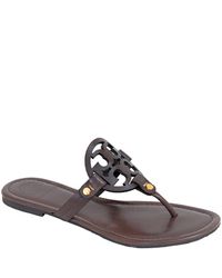 Tory Burch | Miller - Brown Leather Thong | Lyst