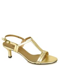 Vaneli | Marmor - Gold Metallic Leather Sandal | Lyst