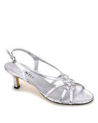 Vaneli | Metallic Modesta - Silver Leather Sandal | Lyst