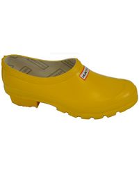 HUNTER | Clog - Yellow Rubber Rain Clog | Lyst