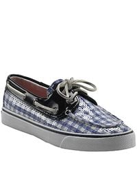 Sperry Top-Sider | Bahama - Blue Gingham Boat Shoe | Lyst