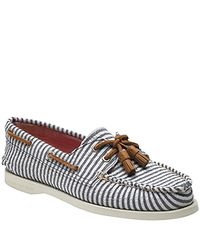 Sperry Top-Sider | Blue Authentic 2 Eye - Navy Seersucker Boat Shoe | Lyst