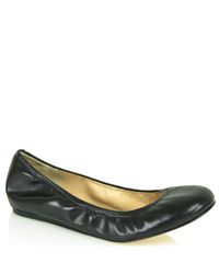 Vera Wang Lavender | Lillian - Black Leather Ballet Flat | Lyst