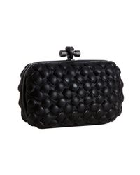 Bottega Veneta | Black Covered Studs Knot Clutch | Lyst