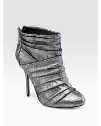 Elizabeth and James | Metallic Leather Ankle Boots | Lyst