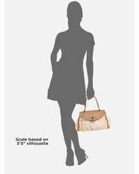 Olivia Harris | Natural Two-tone Flap Satchel | Lyst