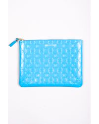 Comme des Garçons | Embossed Makeup Bag in Blue | Lyst