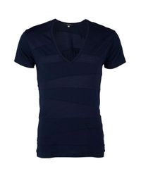 Unconditional | Blue Stripe V Neck Tee for Men | Lyst