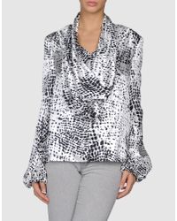 Proenza Schouler | White Printed Silk Georgette Blouse | Lyst