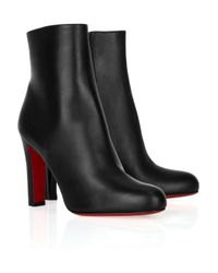 Christian Louboutin | Black Adox 85 Leather Booties | Lyst
