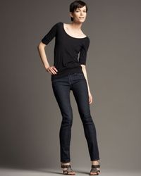 7 For All Mankind - Blue Roxanne Slim Fit Mid Rise Jean - Lyst