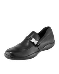 Prada | Black Buckle-trimmed Loafers for Men | Lyst
