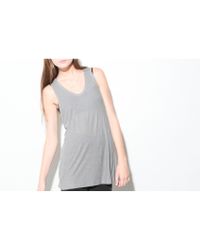 T By Alexander Wang - Natural Grey Slub Classic Tank Top - Lyst