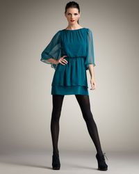 Alice + Olivia | Blue Petunia Bell Sleeve Dress | Lyst