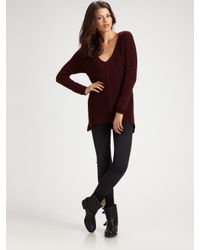 Duffy | Purple Wool and Cashmere Side-zip Sweater | Lyst