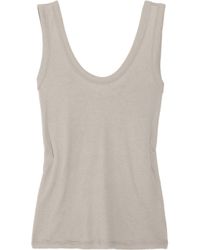T By Alexander Wang | Gray Cotton and Modal-blend Tank | Lyst