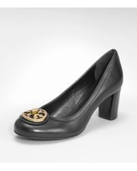 Tory Burch | Black Selma Mid Heel Pump | Lyst