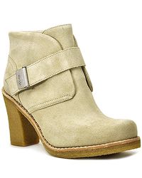 UGG | Natural Brienne - Sand Suede Crepe Heel Bootie | Lyst