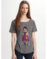 Marc By Marc Jacobs | Metallic Miss Marc Scaredy Cat T-shirt | Lyst