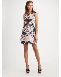 RED Valentino | Black Printed Sleeveless Dress | Lyst