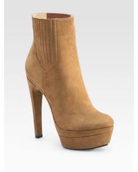 Rachel Zoe | Natural Audrey Stretch Suede Platform Ankle Boots | Lyst