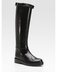Ann Demeulemeester | Black Riding Boot | Lyst