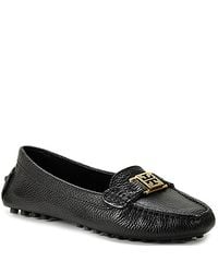 Tory Burch | Kendrick - Black Leather Moccasin Driver | Lyst