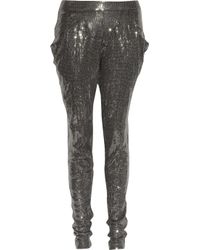 MICHAEL Michael Kors | Gray Paneled Jersey Skinny Pants | Lyst