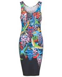 Jonathan Saunders | Multicolor Fitted Bird Print Tank Dress | Lyst