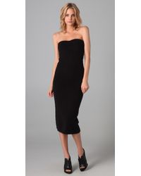 T By Alexander Wang | Black Strapless Knit Tube Dress | Lyst