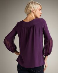 Nanette Lepore | Purple Ingenue Silk Blouse | Lyst
