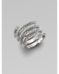 Elizabeth and James | Metallic Sterling Silver Spiral Ring | Lyst