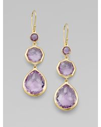 Ippolita | Metallic Amethyst and 18k Yellow Gold Earrings | Lyst