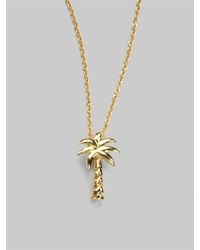 Roberto Coin | 18k Yellow Gold Palm Tree Necklace | Lyst