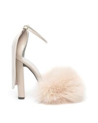 Alexander Wang | Metallic Simona Fur Sandal | Lyst