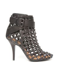 Givenchy | Black Ankle-wrap Cage Bootie | Lyst