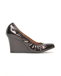 Lanvin | Black Patent Ballet Wedge | Lyst