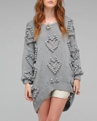 One Teaspoon | Gray Heartless Knit | Lyst