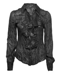 Rachel Zoe | Black Jackie Ruffle Blouse | Lyst