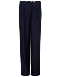 Acne Studios | Black Lempicka Wide Leg Trousers | Lyst