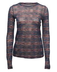 Proenza Schouler | Multicolor Striped Long Sleeve T-shirt | Lyst