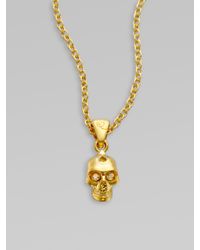 Alexander McQueen | Metallic Skull Punk Pendant Necklace/goldtone | Lyst