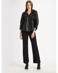 Junya Watanabe | Black Leather Motorcycle Jacket | Lyst