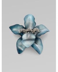 Alexis Bittar | Blue Small Orchid Pin | Lyst