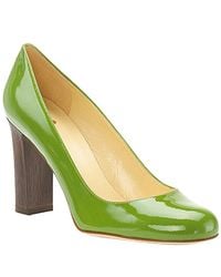 kate spade new york | Green Kami - Grass Patent Block Heel Pump | Lyst