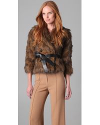 Rachel Zoe | Brown Penelope Faux Fur Jacket | Lyst