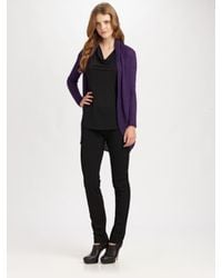 Eileen Fisher | Purple Alpaca Cardigan (plus) | Lyst