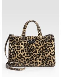 Kate Spade | Multicolor Brette Leopard-print Patent Leather Tote Bag | Lyst