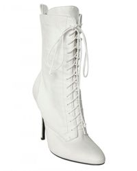 balmain white boots