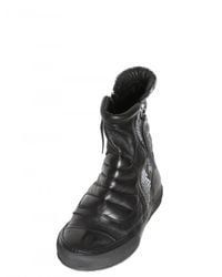 BB Bruno Bordese | Black Python Print Calfskin High Top Sneakers | Lyst